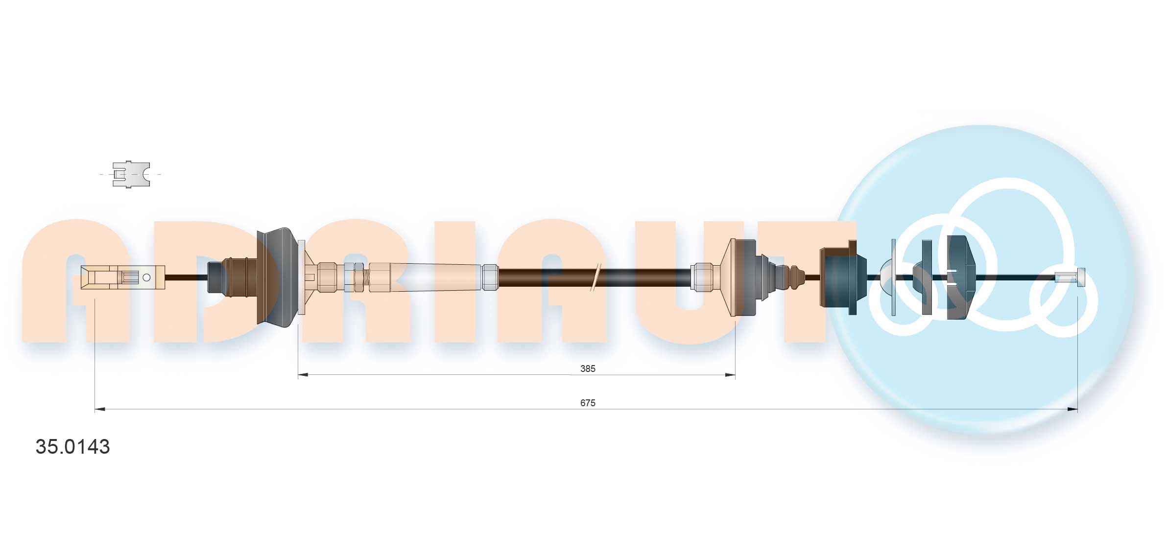 Koppelingskabel Adriauto 35.0143
