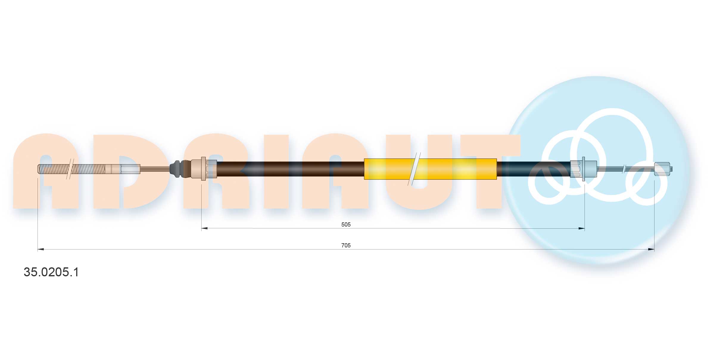 Handremkabel Adriauto 35.0205.1