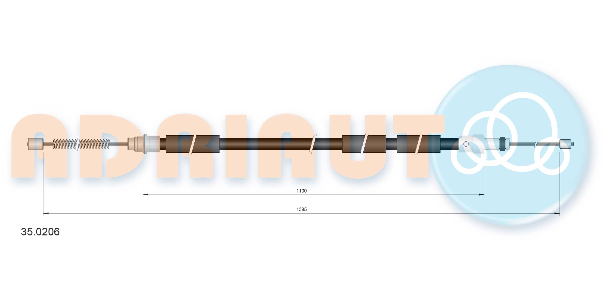 Handremkabel Adriauto 35.0206
