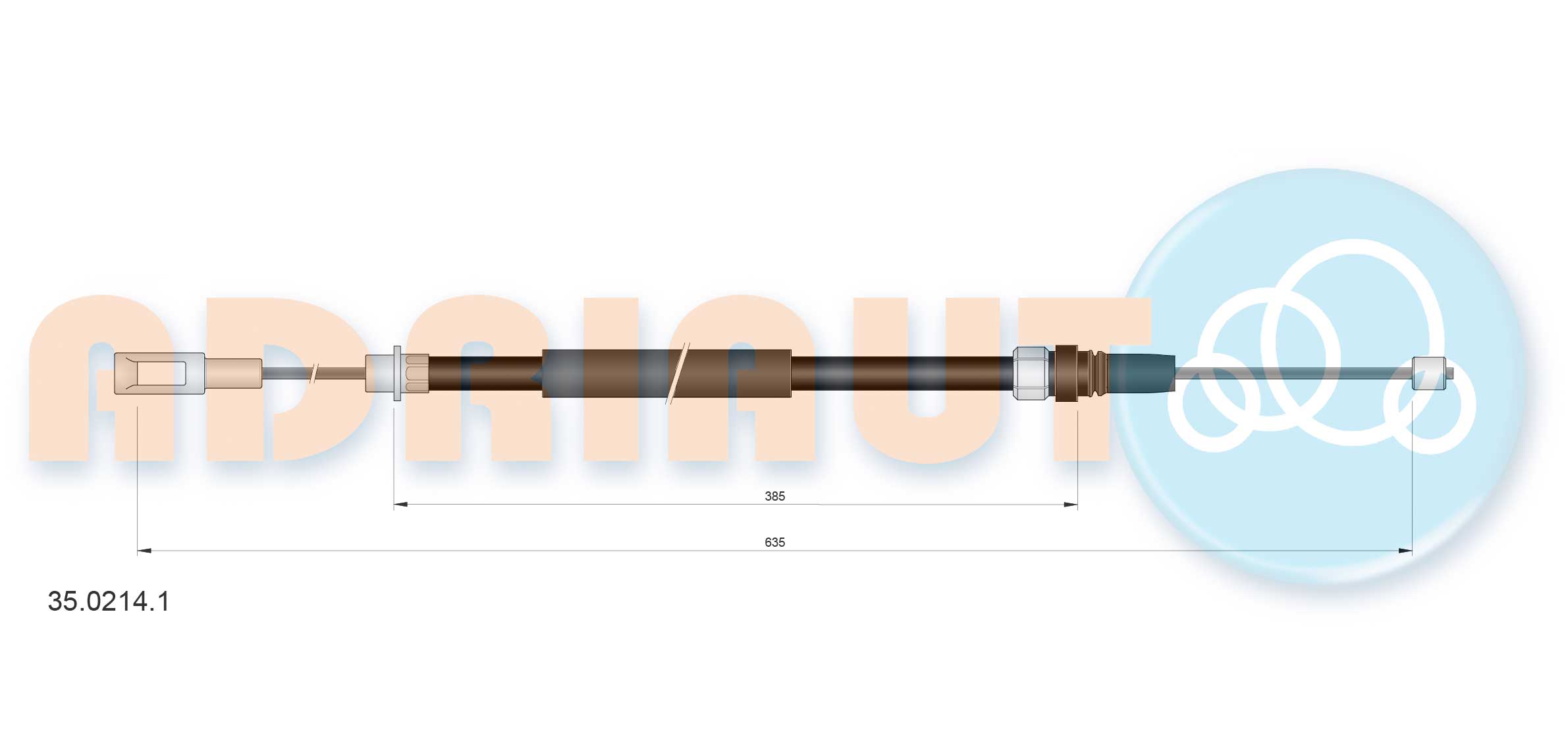 Handremkabel Adriauto 35.0214.1
