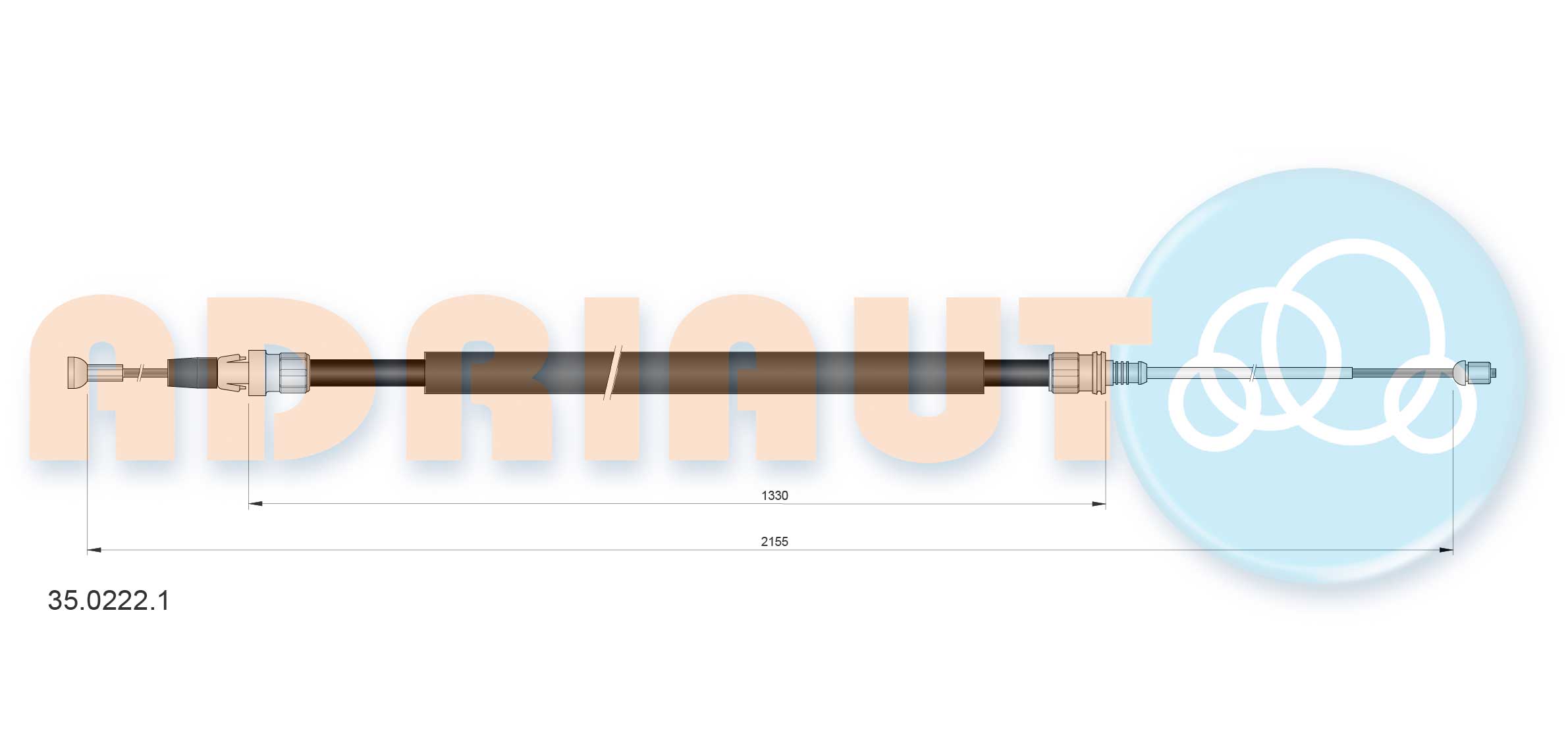 Handremkabel Adriauto 35.0222.1