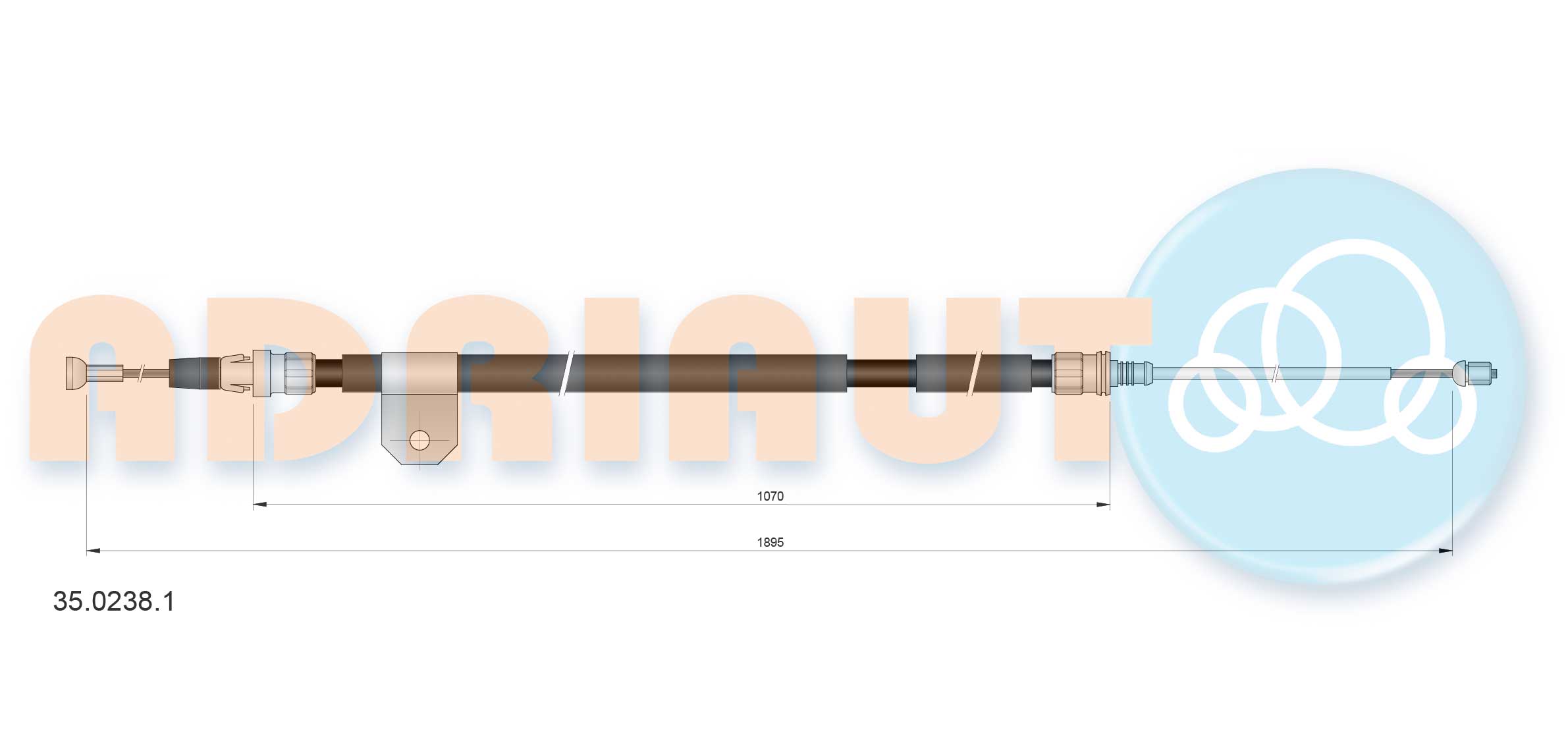 Handremkabel Adriauto 35.0238.1