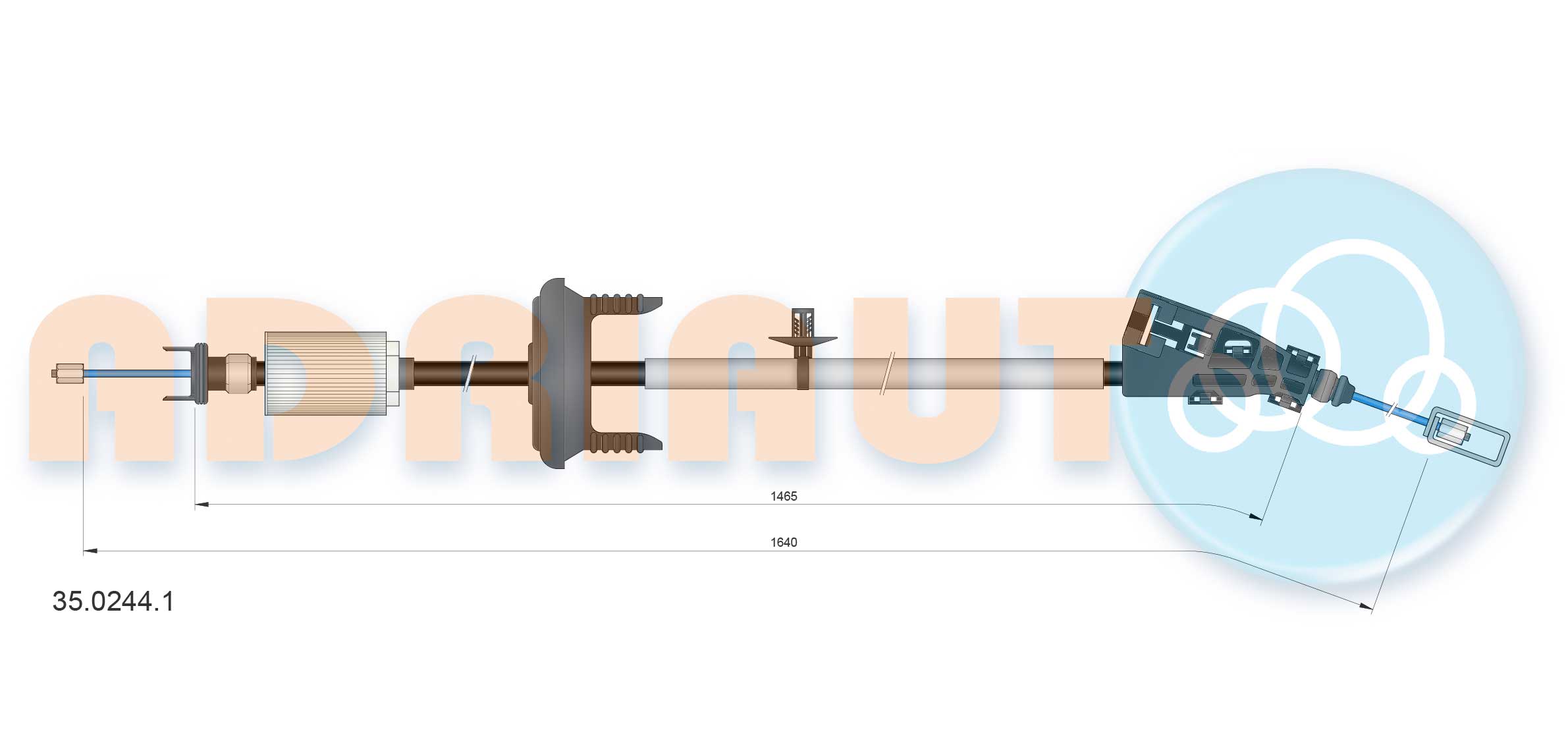 Handremkabel Adriauto 35.0244.1