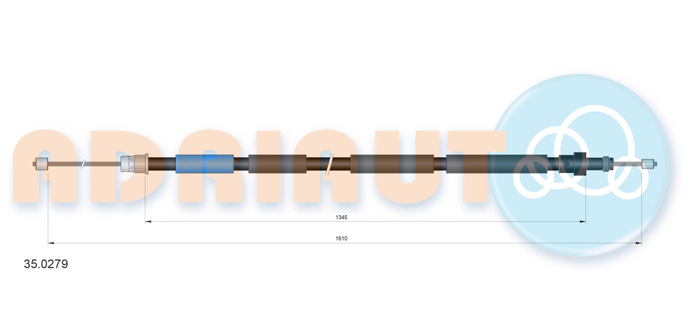 Handremkabel Adriauto 35.0279
