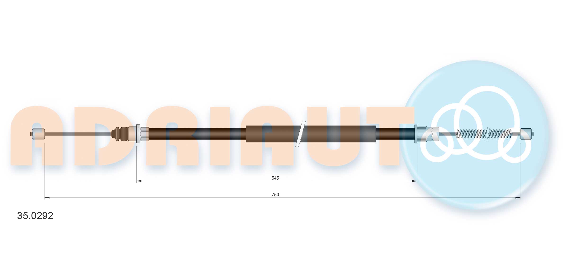 Handremkabel Adriauto 35.0292