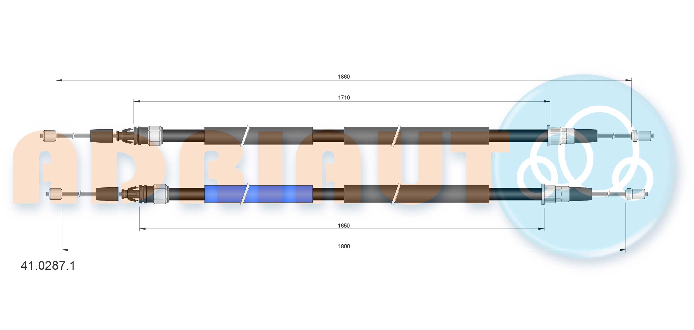 Handremkabel Adriauto 41.0287.1