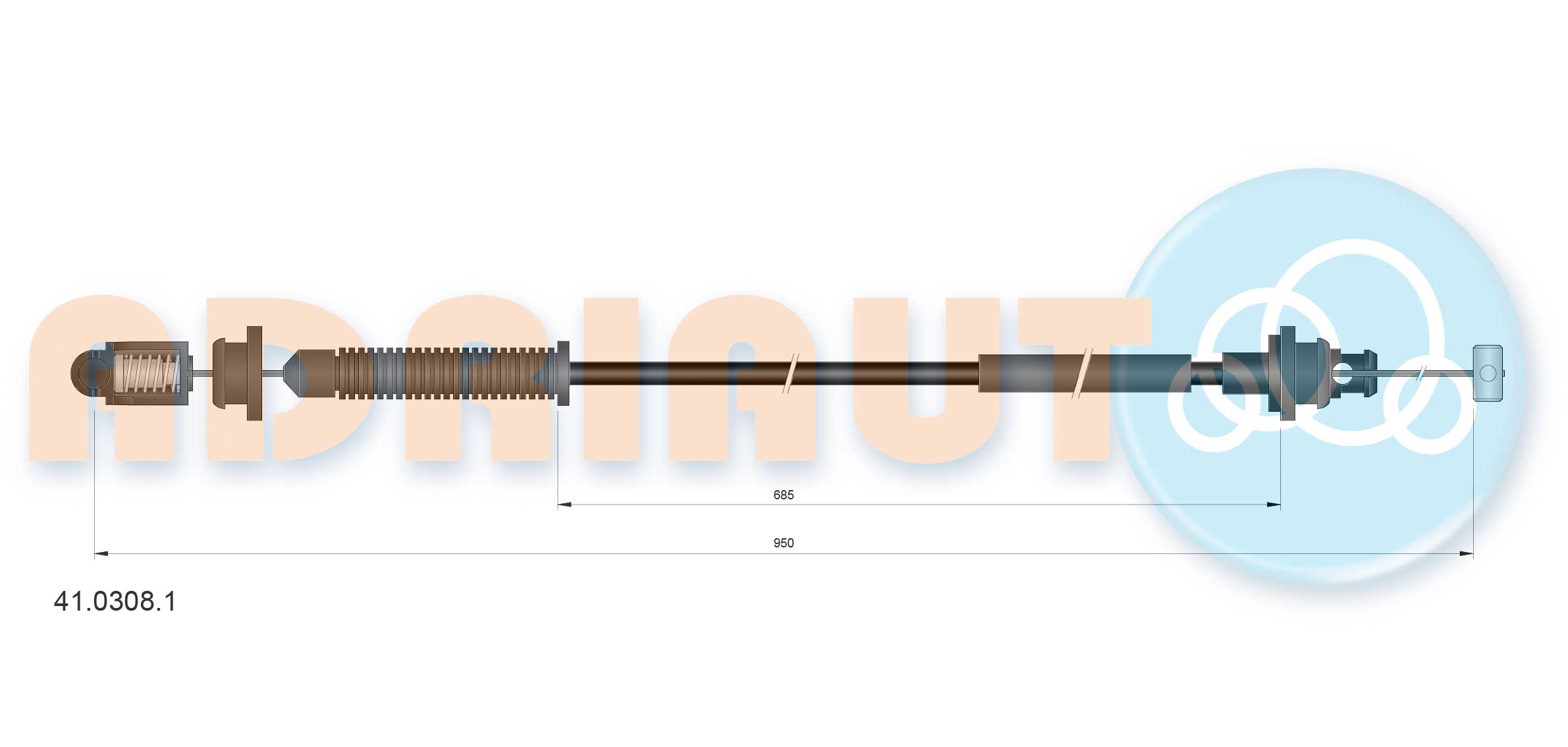 Gaskabel Adriauto 41.0308.1