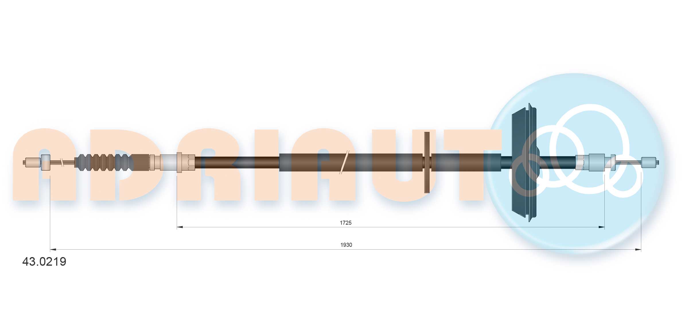 Handremkabel Adriauto 43.0219