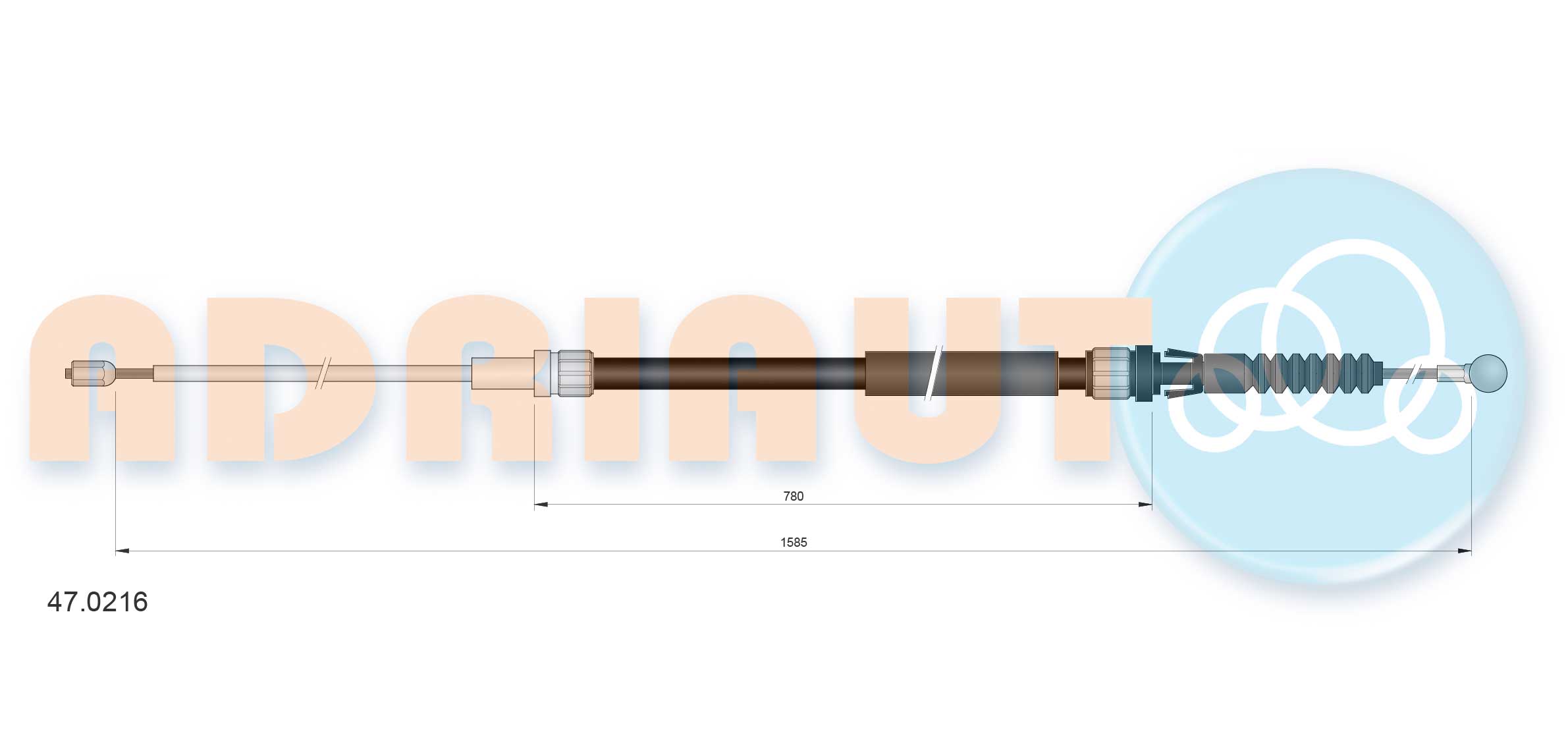 Handremkabel Adriauto 47.0216