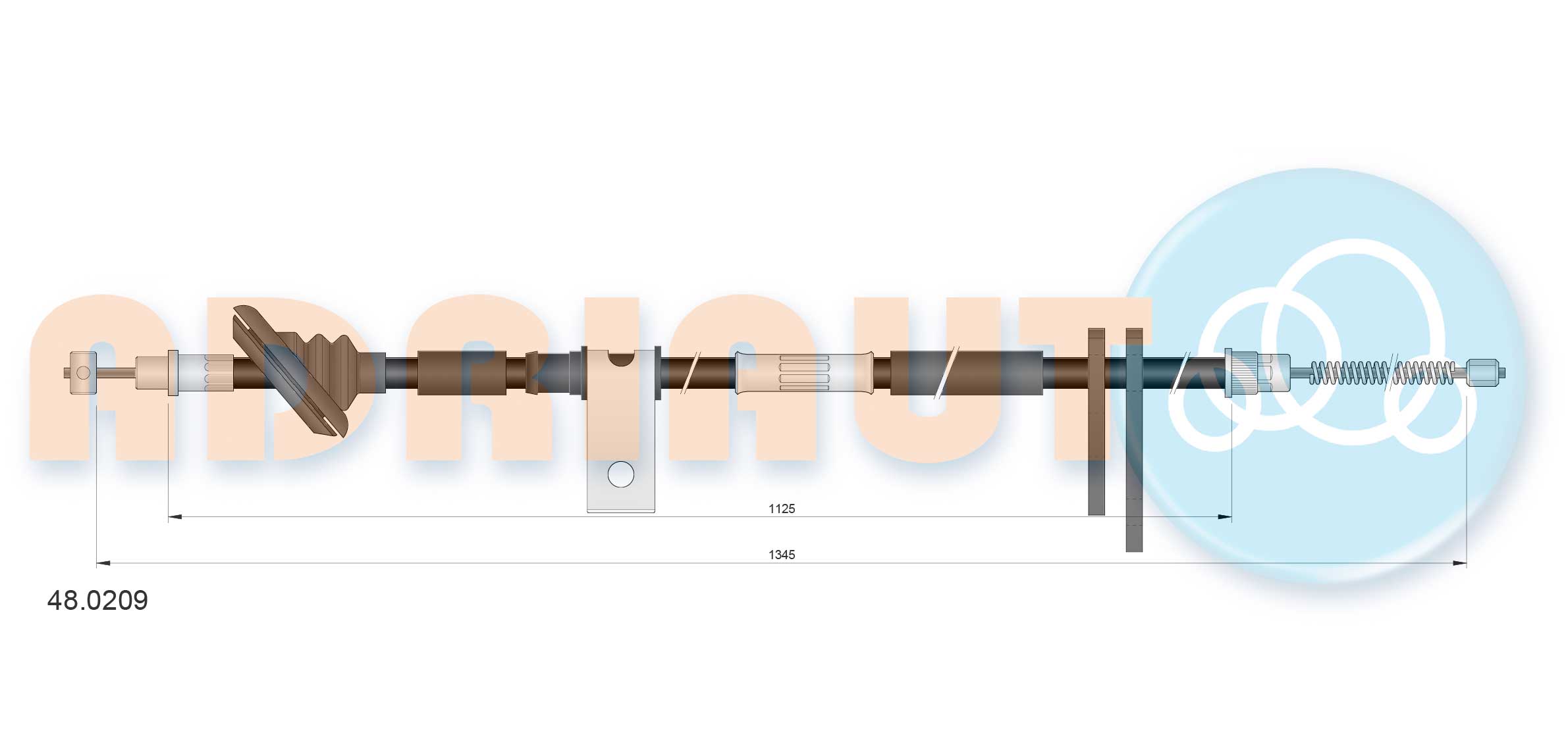 Handremkabel Adriauto 48.0209
