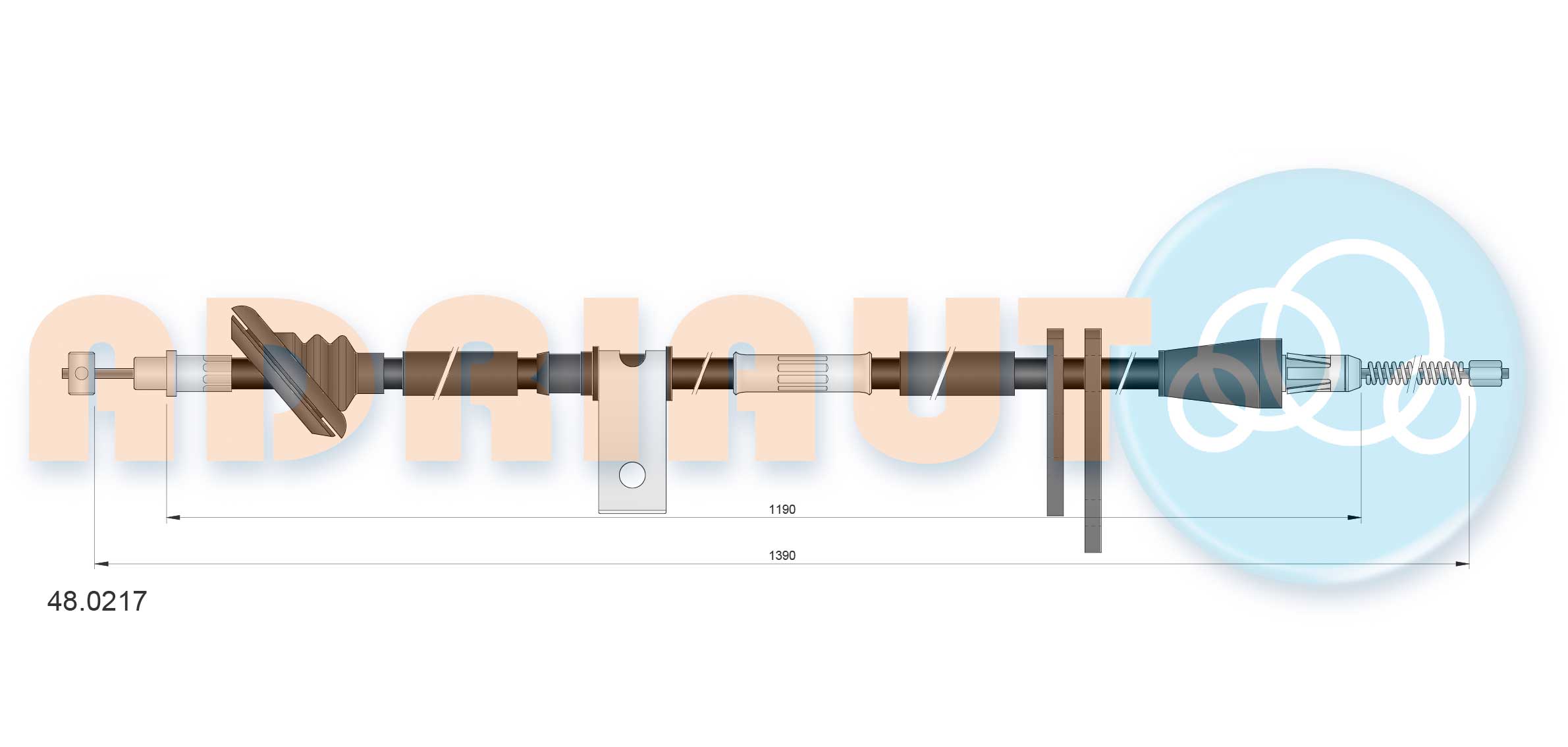 Handremkabel Adriauto 48.0217