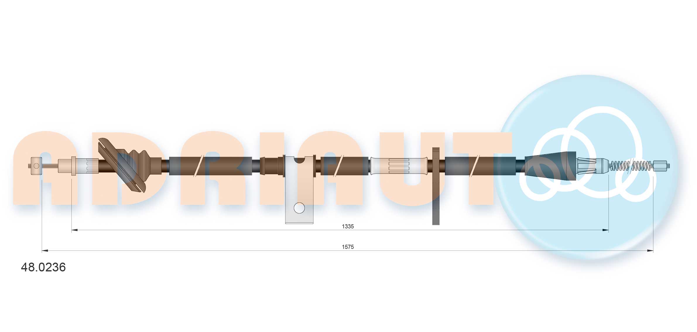 Handremkabel Adriauto 48.0236