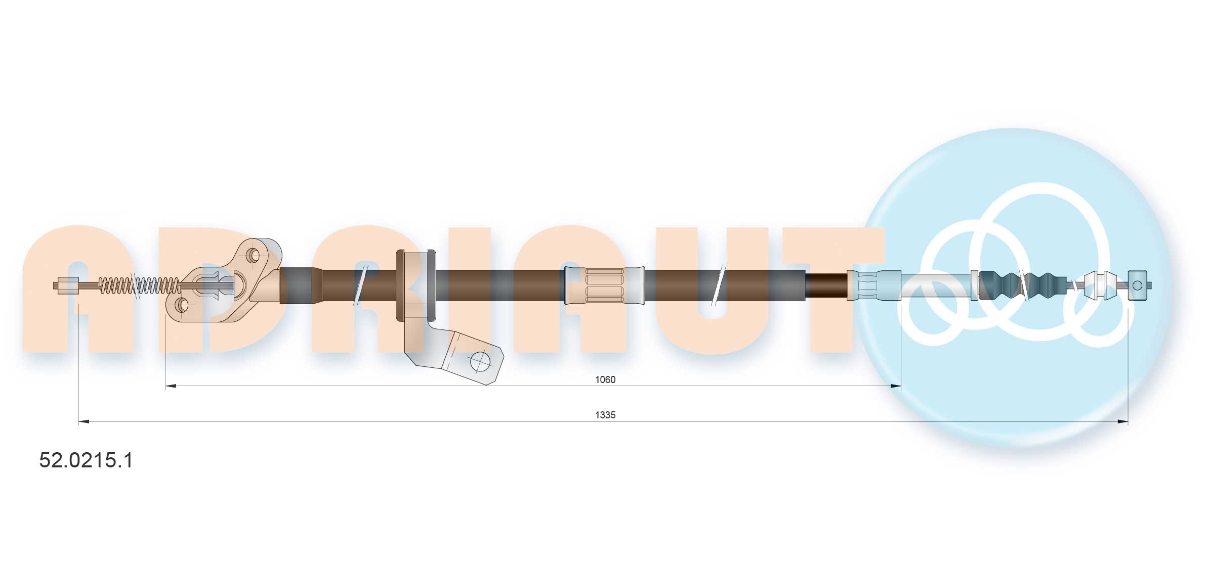Handremkabel Adriauto 52.0215.1