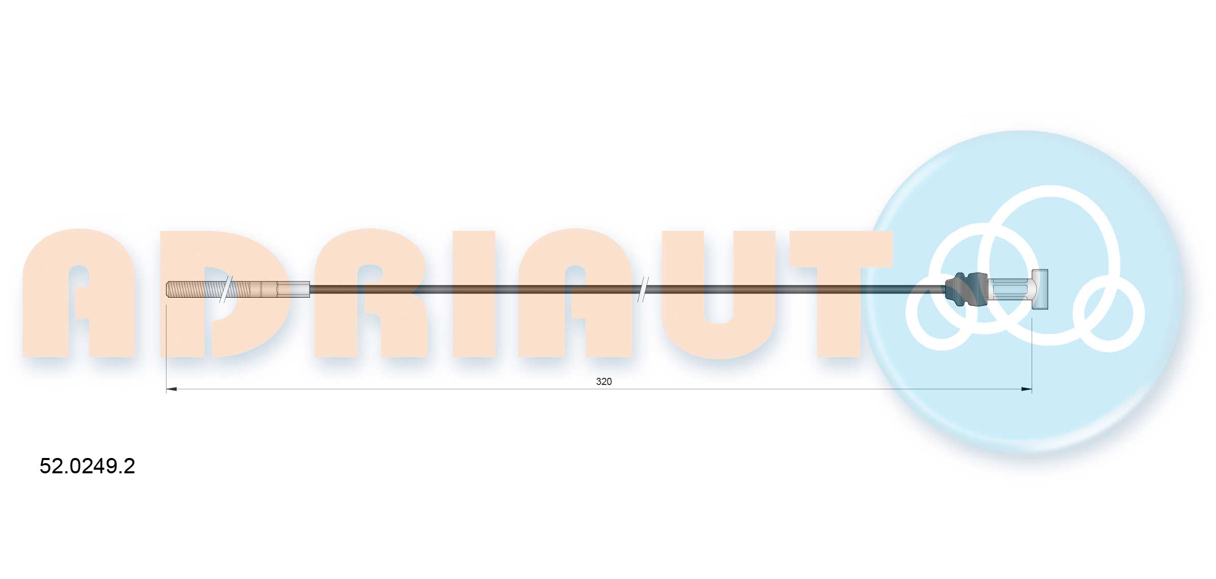 Handremkabel Adriauto 52.0249.2