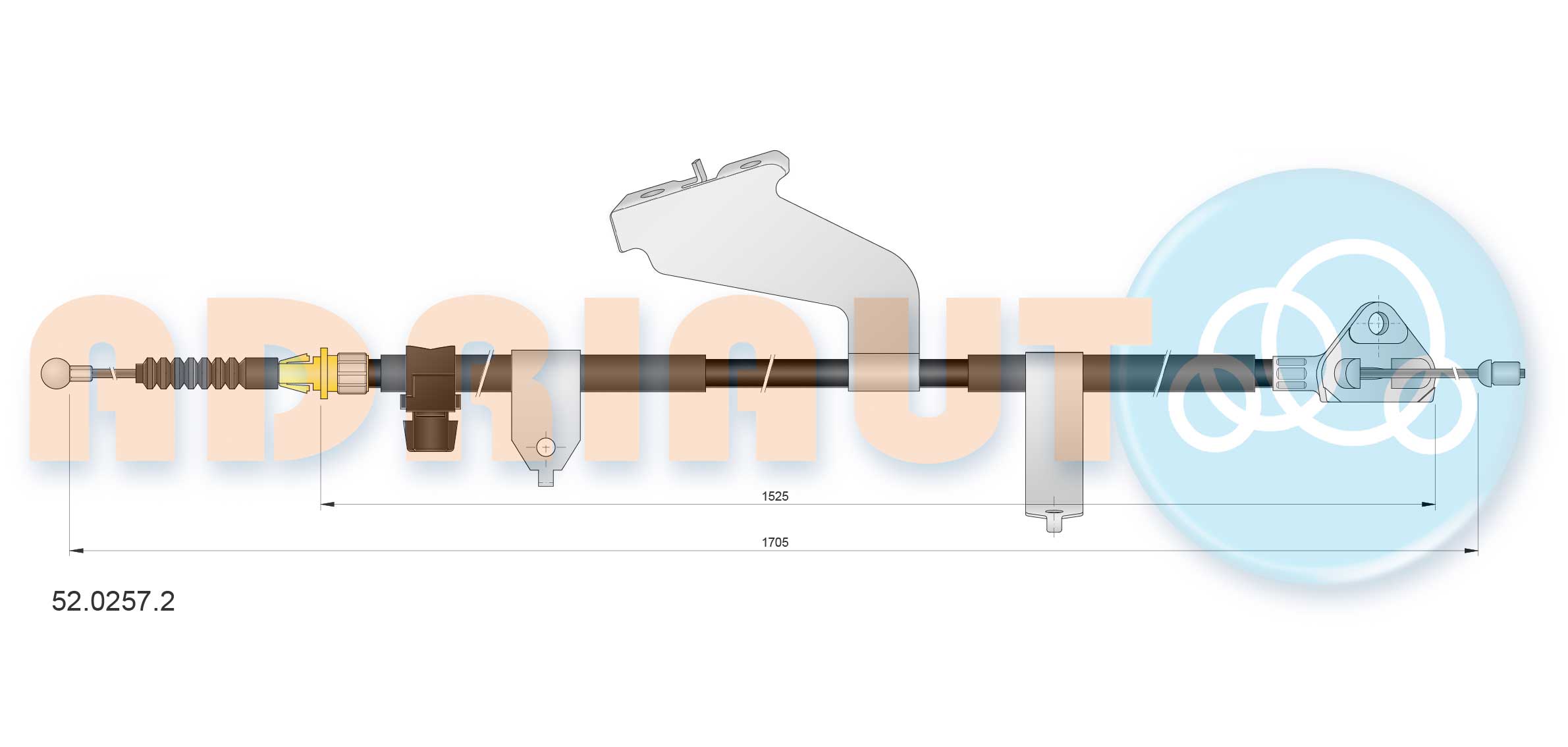 Handremkabel Adriauto 52.0257.2