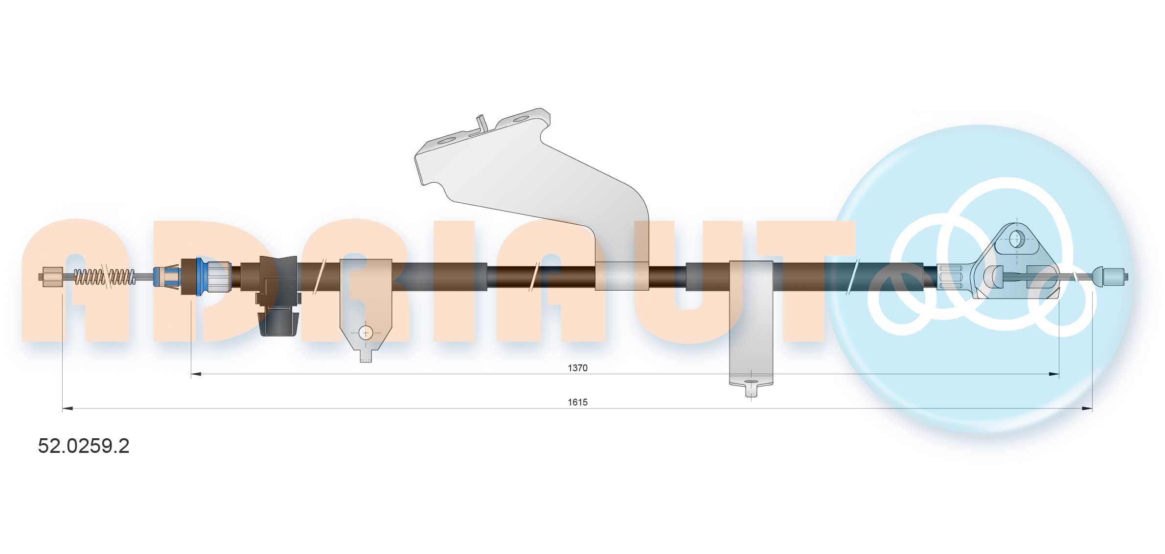 Handremkabel Adriauto 52.0259.2