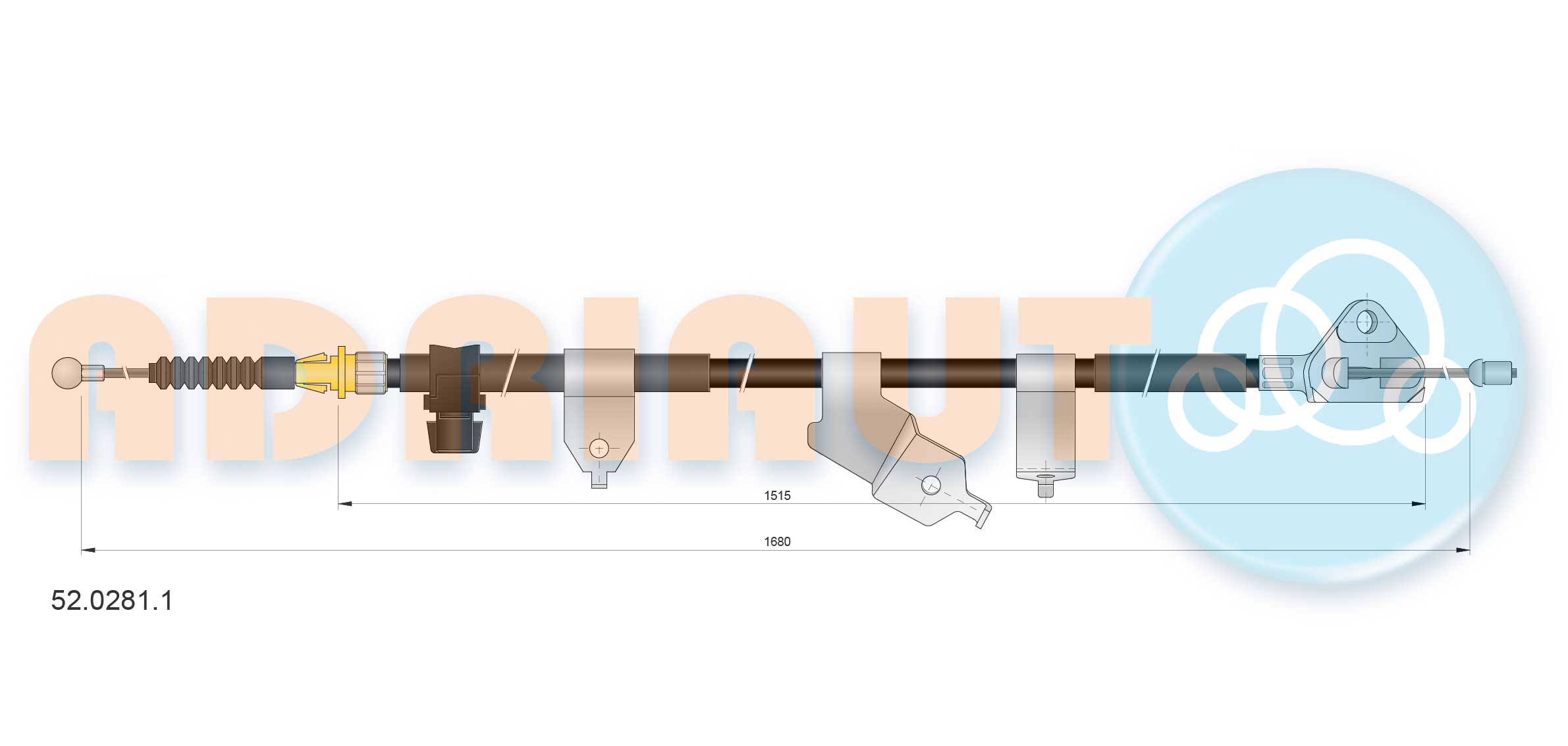 Handremkabel Adriauto 52.0281.1