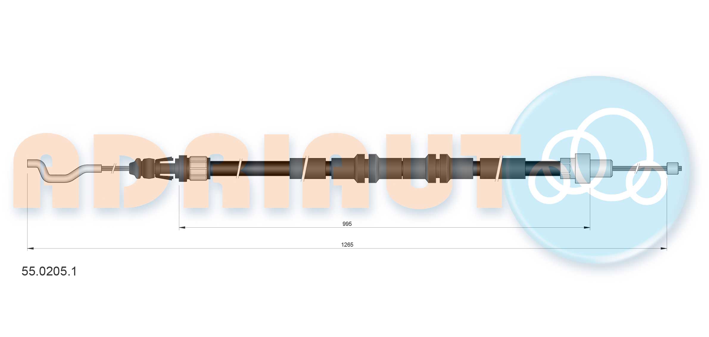 Handremkabel Adriauto 55.0205.1