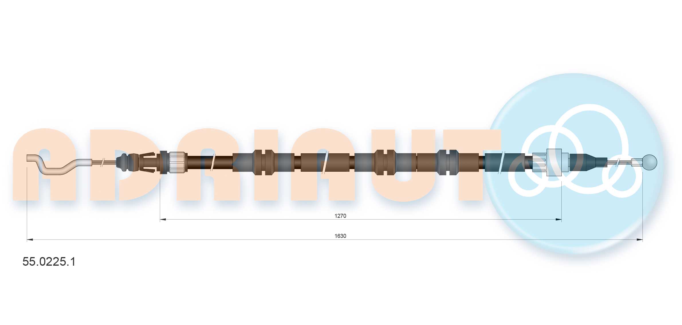 Handremkabel Adriauto 55.0225.1