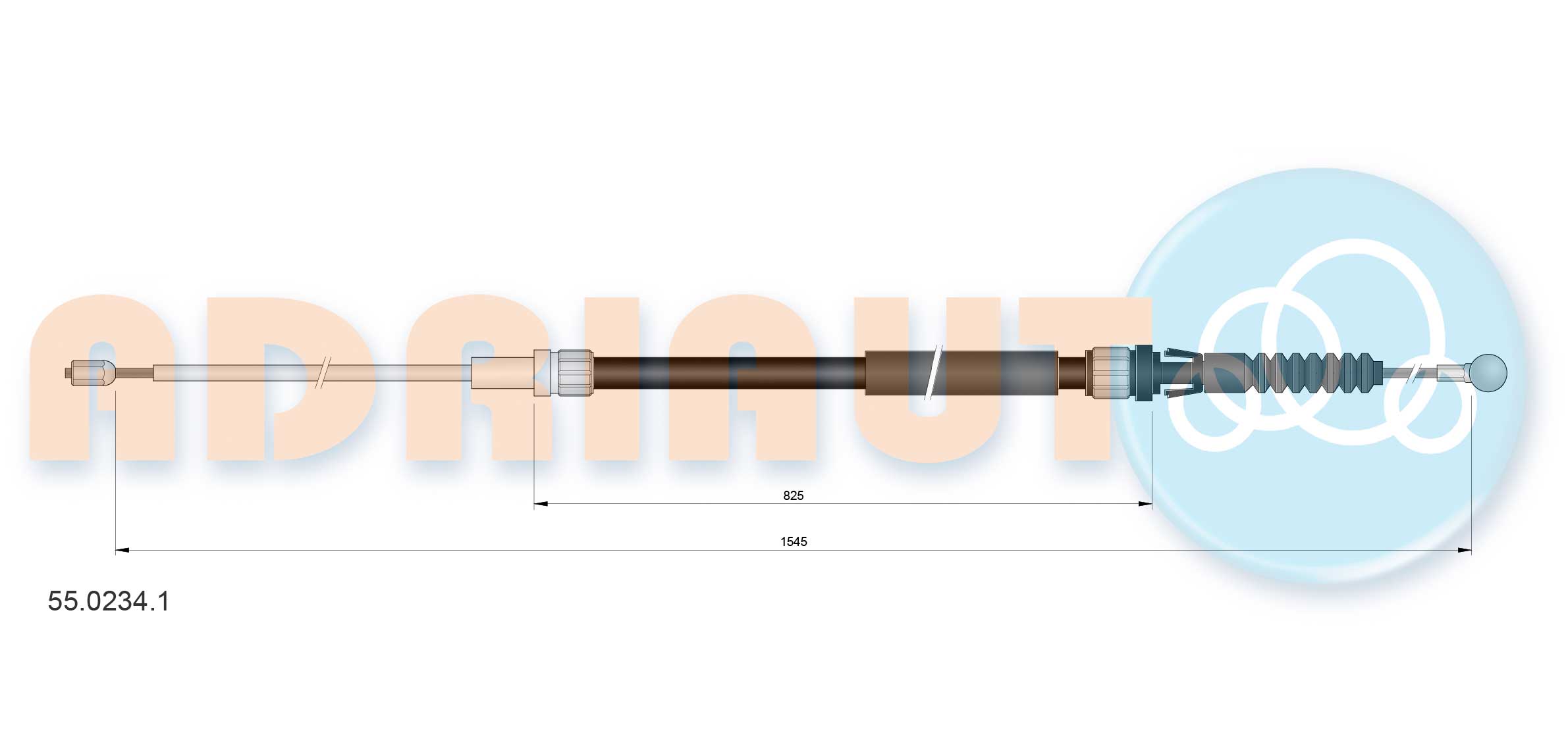 Handremkabel Adriauto 55.0234.1