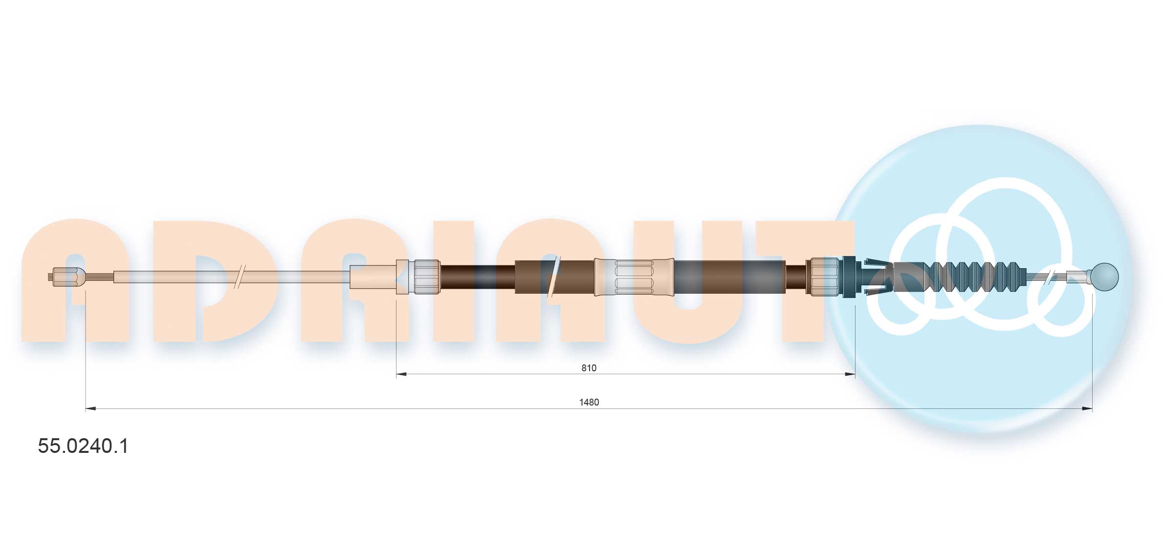 Handremkabel Adriauto 55.0240.1