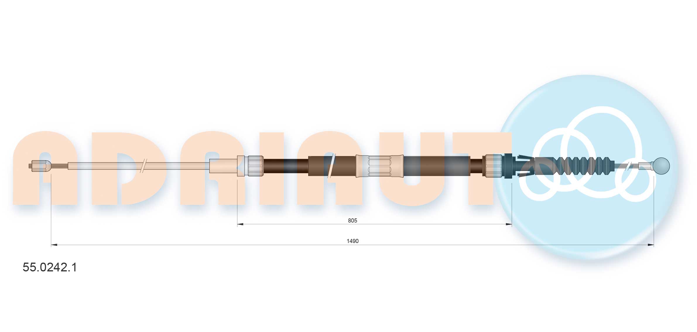 Handremkabel Adriauto 55.0242.1