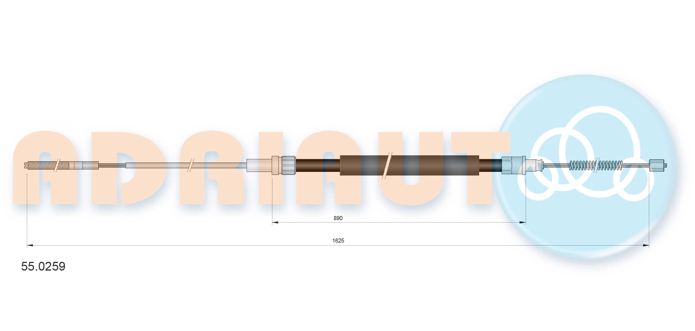 Handremkabel Adriauto 55.0259