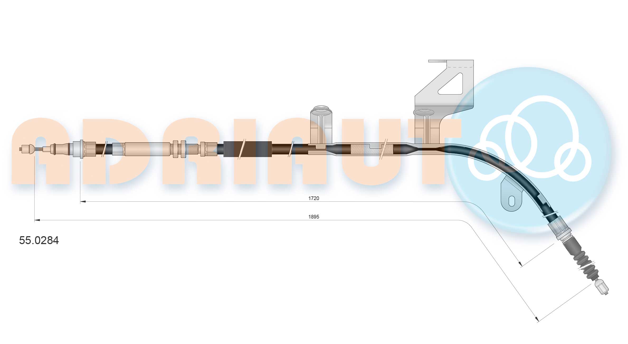 Handremkabel Adriauto 55.0284