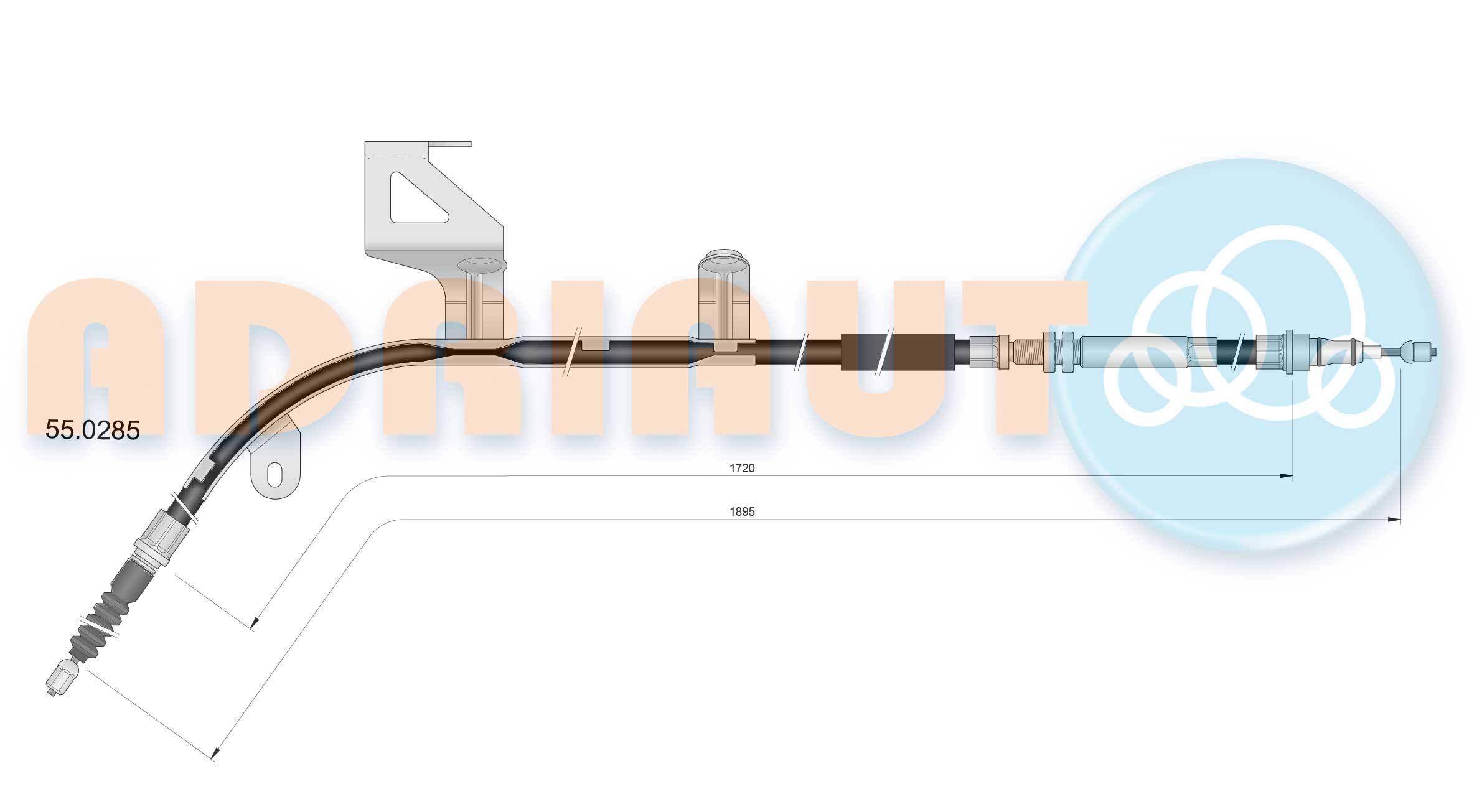 Handremkabel Adriauto 55.0285
