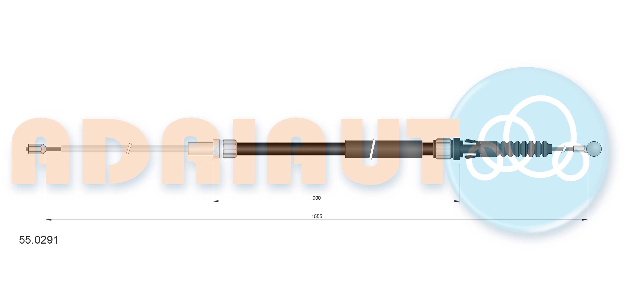 Handremkabel Adriauto 55.0291