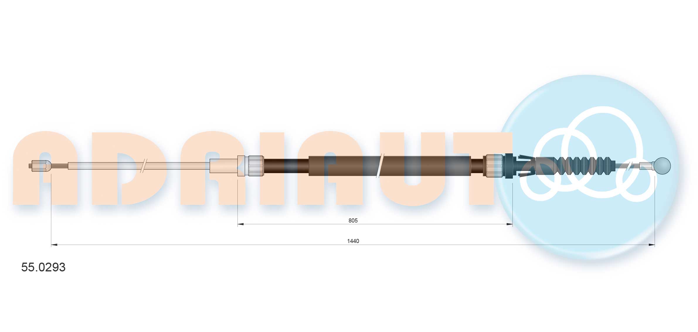 Handremkabel Adriauto 55.0293