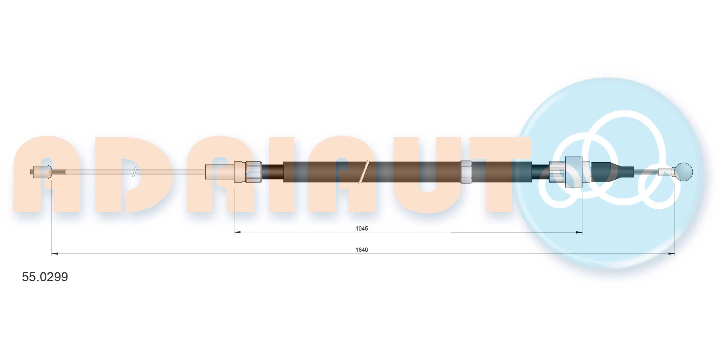 Handremkabel Adriauto 55.0299