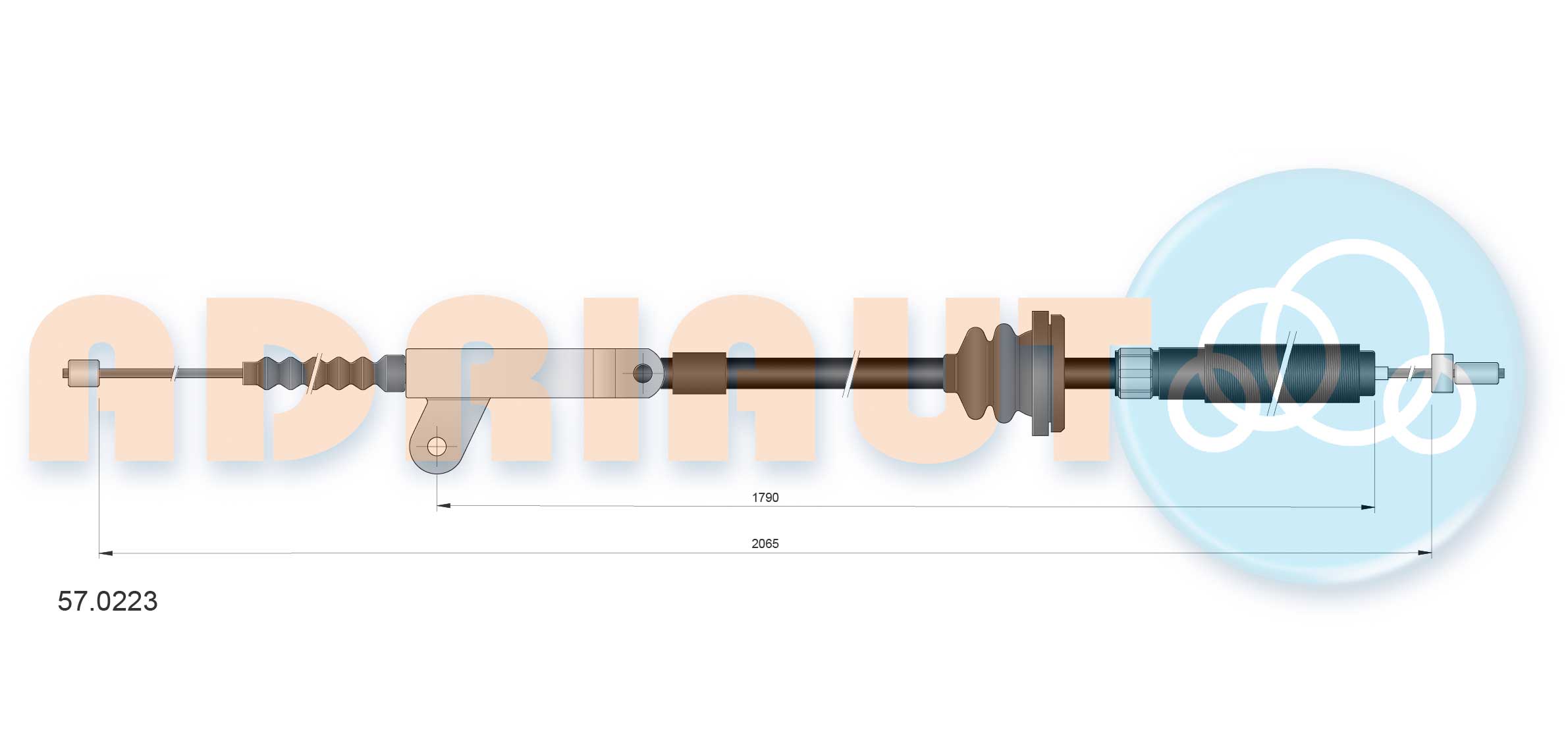 Handremkabel Adriauto 57.0223