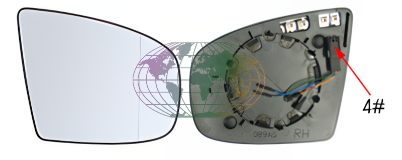 Buitenspiegelglas Bodermann 1608063