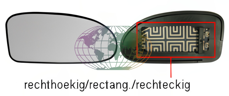 Buitenspiegelglas Bodermann 3681063