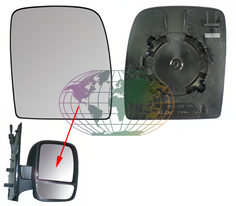 Buitenspiegelglas Bodermann 6858063