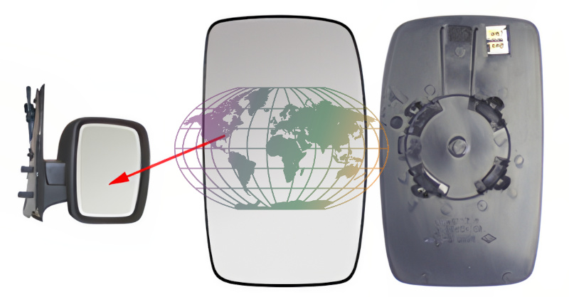 Buitenspiegelglas Bodermann 6858065