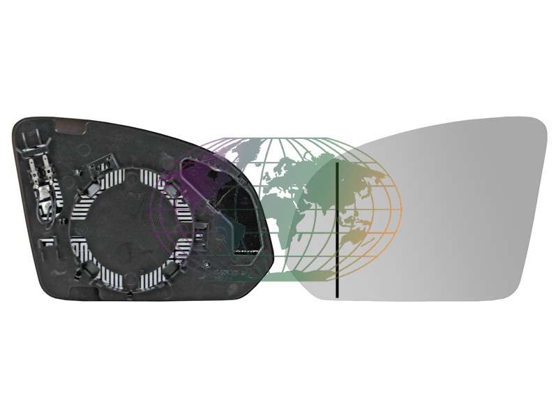 Spiegelglas, buitenspiegel Bodermann 9618062