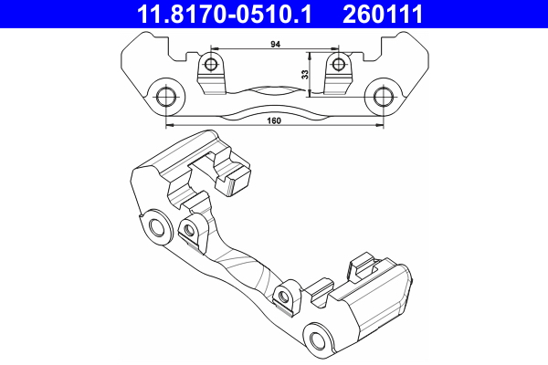 ATE Remklauwhouderset 11.8170-0510.1