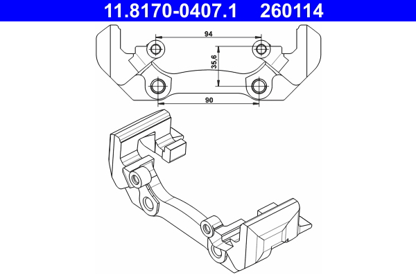 ATE Remklauwhouderset 11.8170-0407.1