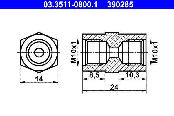 ATE Adapter, remleiding 03.3511-0800.1