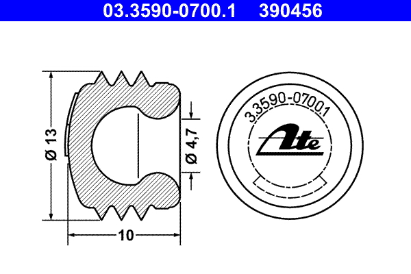 ATE Afsluitdop/beschermkap 03.3590-0700.1