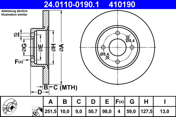 ATE Remschijven 24.0110-0190.1