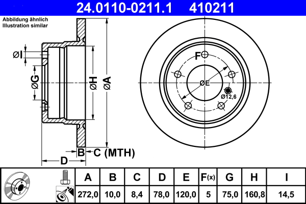ATE Remschijven 24.0110-0211.1