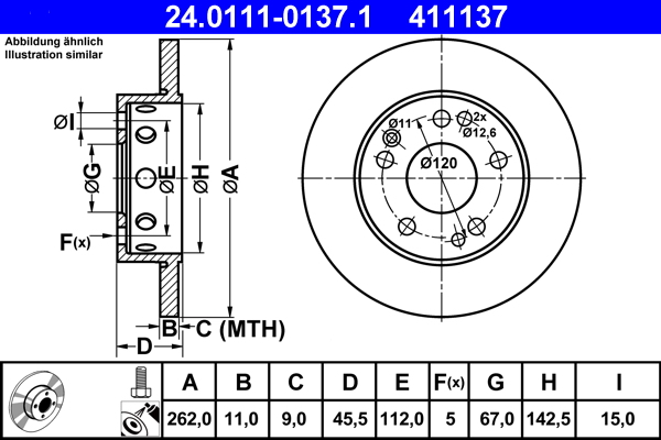 ATE Remschijven 24.0111-0137.1