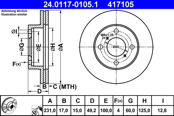 ATE Remschijven 24.0117-0105.1