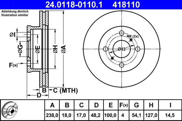ATE Remschijven 24.0118-0110.1