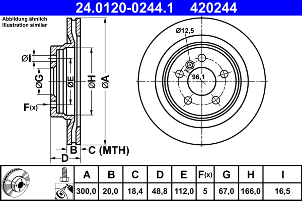 ATE Remschijven 24.0120-0244.1