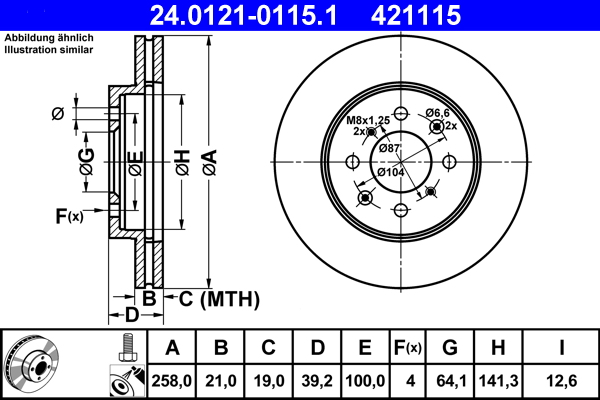 ATE Remschijven 24.0121-0115.1