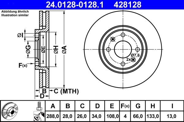 ATE Remschijven 24.0128-0128.1